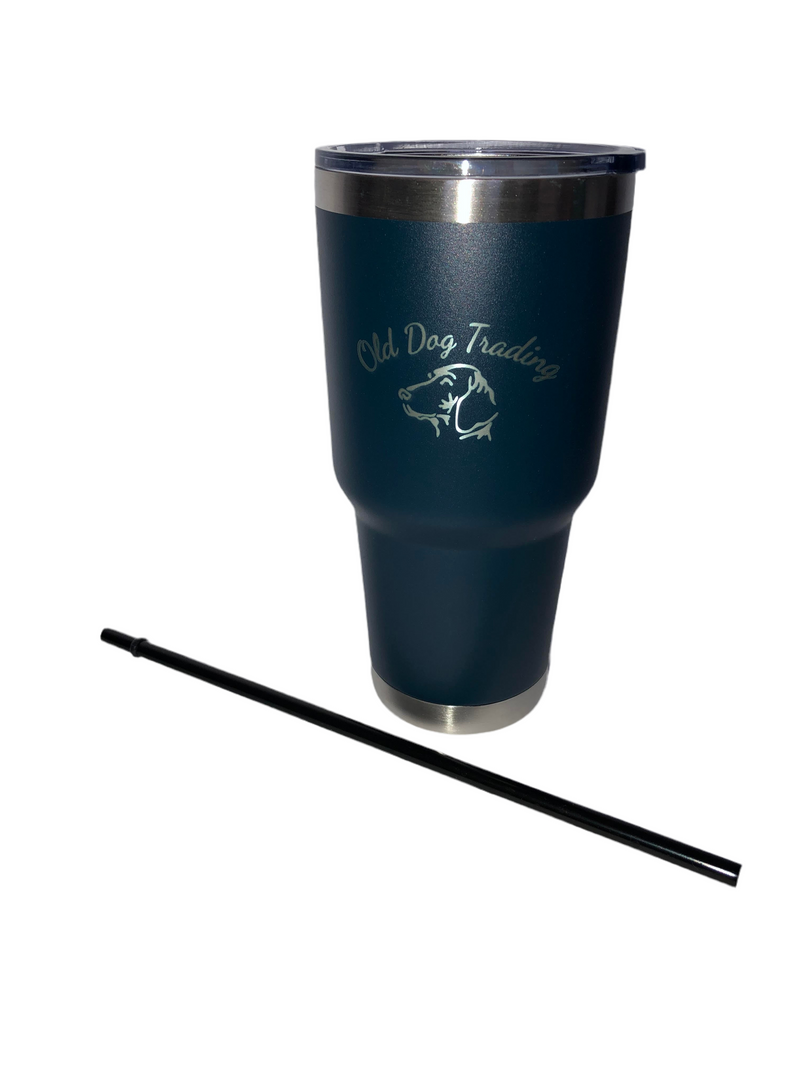 Load image into Gallery viewer, Old Dog Trading  30oz Insulated Travel Tumbler w/Straw - 25% Off Enter at Checkout (VHMXGZH0XDS4)
