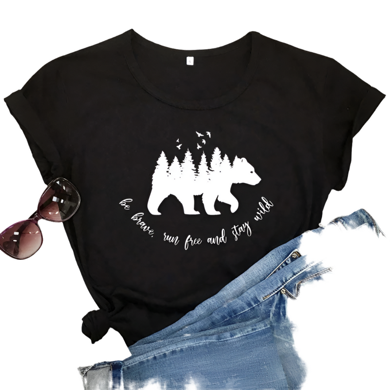 Load image into Gallery viewer, Be Brave, Run Free, and Stay Wild Women&#39;s T-shirt
