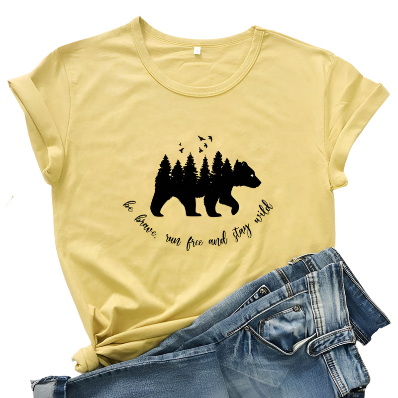 Carregue imagem no visualizador da galeriaBe Brave, Run Free, and Stay Wild Women&#39;s T-shirt
