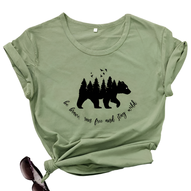 Carregue imagem no visualizador da galeriaBe Brave, Run Free, and Stay Wild Women&#39;s T-shirt
